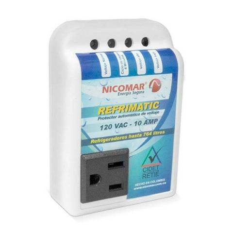 Marca: NICOMAR PROPC, REGULADORES DE VOLTAJE, NICOMAR - PROTECTOR AUTOMÁTICO DE VOLTAJE PARA REFRIGERADORAS HASTA 764 LITROS