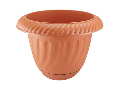 Pote de 13x9 pulgadas estilo luxury flower color terracota, Plastico la ardilla