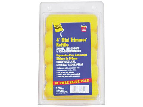 Pack de 10 mini repuestos para rodillo de 4", Foam pro