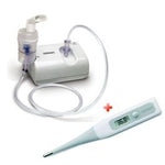 BUNDLE KIT OMRON Nebulizador De Compresor + TERMOMETRO DIGITAL PUNTA FLEXIBLE