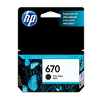 Marca: HP, CONSUMIBLES PARA IMPRESIÓN, Cartucho de tinta HP 670 negra Original (CZ113AL)