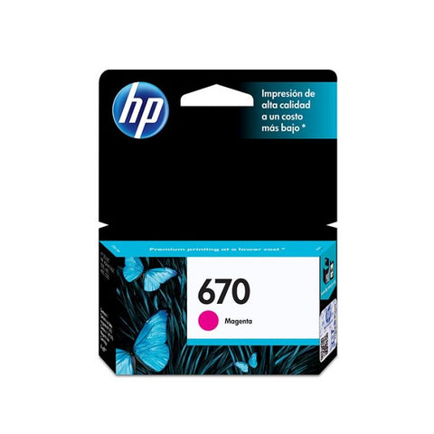 Marca: HP, CONSUMIBLES PARA IMPRESIÓN, Cartucho de tinta HP 670 Magenta Original (CZ115AL)