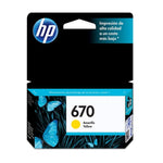 Marca: HP, CONSUMIBLES PARA IMPRESIÓN, Cartucho de tinta HP 670 Amarillo Original (CZ116AL)