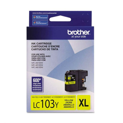 Cartucho de tinta Brother LC103Y Amarillo, 600 Páginas
