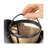 Cafetera de 5 tazas filtro dorado permanente guardacable