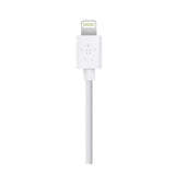 Cargador AC Adaptador Giratorio Belkin con cable USB a Lightning - blanco