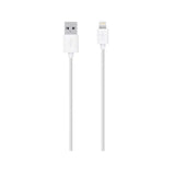 Cargador AC Adaptador Giratorio Belkin con cable USB a Lightning - blanco