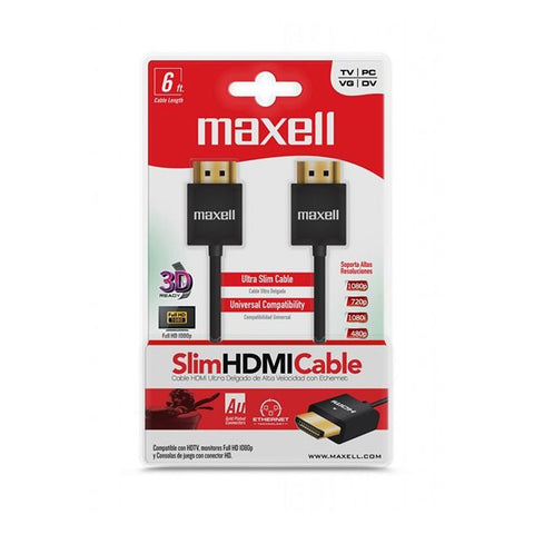 Marca: MAXELL, CABLES, CABLE MAXELL HDMI ULTRA SLIM.