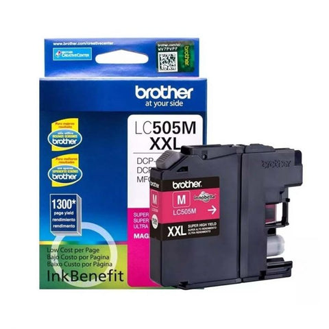 Cartucho de tinta Brother LC-505M Magenta, 1300 Páginas
