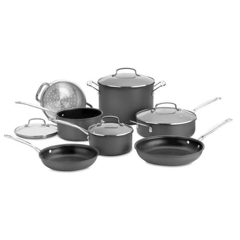 Marca: CUISINART, OLLAS Y SARTENES, Chef'S Classic Cuisinart Anodizado 11 Piezas Xl - Negro