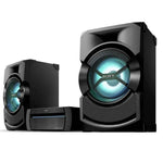 EQUIPO DE SONIDO DE 1200W RMS BOCINAS DE 2 VIAS BLUETOOTH NFC BASS BAZUCA 2 USB 1 CD DVD 2 ENTRADAS RCA 2 ENTRADAS MIC KARAOKE AM FM