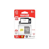 Marca: MAXELL, MEMORIAS MICRO SD, MEMORIA MICRO SD MAXELL CL10 CON ADAPTADOR 8GB