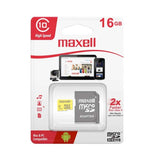 Marca: MAXELL, MEMORIAS MICRO SD, MEMORIA MICRO SD MAXELL CL10 CON ADAPTADOR 16GB