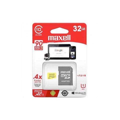 Marca: MAXELL, MEMORIAS MICRO SD, TARJETA DE MEMORIA MICRO SD MAXELL 32GB CL10