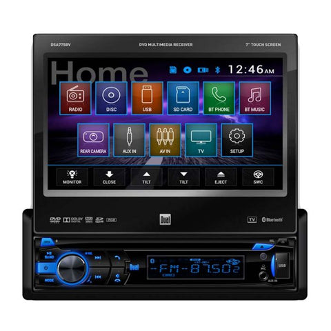 RECEPTOR DE DVD DUAL 7" CON BLUETOOTH® INCORPORADO Y SINTONIZADOR DE TV