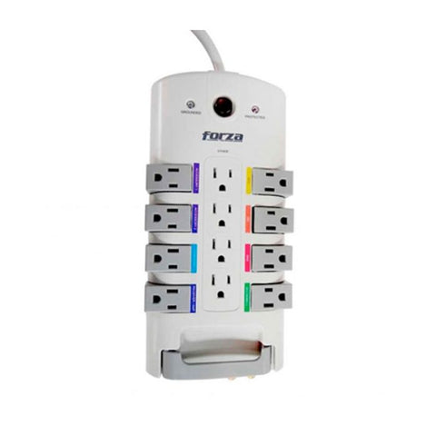 Marca: FORZA, REGULADORES DE VOLTAJE, FORSA SURGE HOME THEATER 12 OUTLET W NET AND COAXIA
