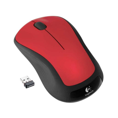 Marca: LOGITECH, MOUSE, MOUSE ÓPTICO LOGITECH M185 INALÁMBRICO-ROJO