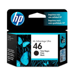 Marca: HP, CONSUMIBLES PARA IMPRESIÓN, Cartucho de tinta HP 46 negra Original (CZ637AL)