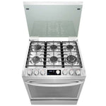 Marca: LG, ESTUFAS A GAS, Estufa a Gas LG 5.4 cu.ft. | EasyClean | Triple Flama UltraHeat - Gris