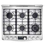 Marca: LG, ESTUFAS A GAS, Estufa a Gas LG 5.4 cu.ft. | EasyClean | Triple Flama UltraHeat - Gris