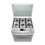 Marca: LG, ESTUFAS A GAS, Estufa a Gas LG 5.4 cu.ft. | EasyClean | Triple Flama UltraHeat - Gris