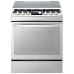 Marca: LG, ESTUFAS A GAS, Estufa a Gas LG 5.4 cu.ft. | EasyClean | Triple Flama UltraHeat - Gris