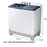 Marca: SAMSUNG, LAVADORA CARGA SUPERIOR, Lavadora Semiautomática Samsung Con Ez Wash Tray Bandeja Dedicada Para Prelavado Fácil 14 Kg Blanco