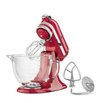 BATIDORA DE PEDESTAL BOWL DE VIDRIO SERIE ARTISTAN 5QT 325WTTS 10 VEL CANDY APPLE RED