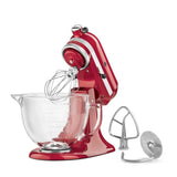 BATIDORA DE PEDESTAL BOWL DE VIDRIO SERIE ARTISTAN 5QT 325WTTS 10 VEL CANDY APPLE RED
