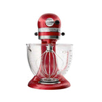 BATIDORA DE PEDESTAL BOWL DE VIDRIO SERIE ARTISTAN 5QT 325WTTS 10 VEL CANDY APPLE RED