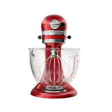 BATIDORA DE PEDESTAL BOWL DE VIDRIO SERIE ARTISTAN 5QT 325WTTS 10 VEL CANDY APPLE RED