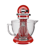 BATIDORA DE PEDESTAL BOWL DE VIDRIO SERIE ARTISTAN 5QT 325WTTS 10 VEL CANDY APPLE RED
