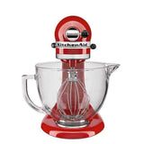 BATIDORA DE PEDESTAL BOWL DE VIDRIO SERIE ARTISTAN 5QT 325WTTS 10 VEL CANDY APPLE RED