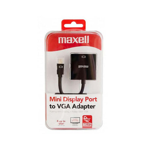 Adaptador Puerto Maxell De Mini Display a VGA - Negro
