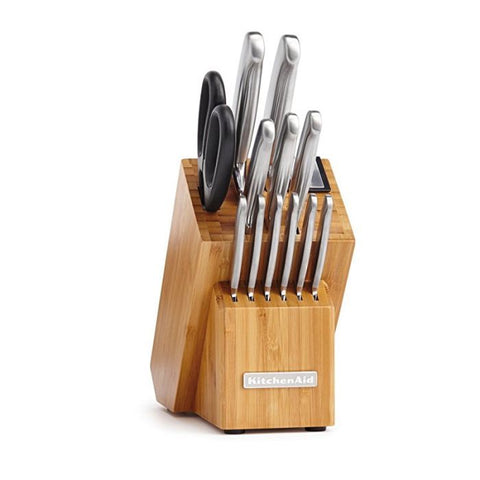 Marca: KITCHEN AID, CUCHILLOS Y CUBIERTOS, Set De Cuchillos KitchenAid 14 Piezas - Chocolate