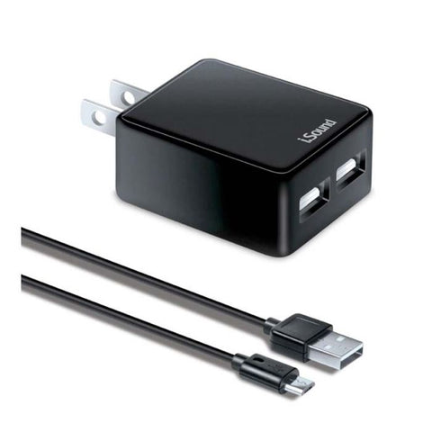 DREAMGEAR - DUAL-USB AC CHARGER WITH MICRO USB CABLE, 2.4 A