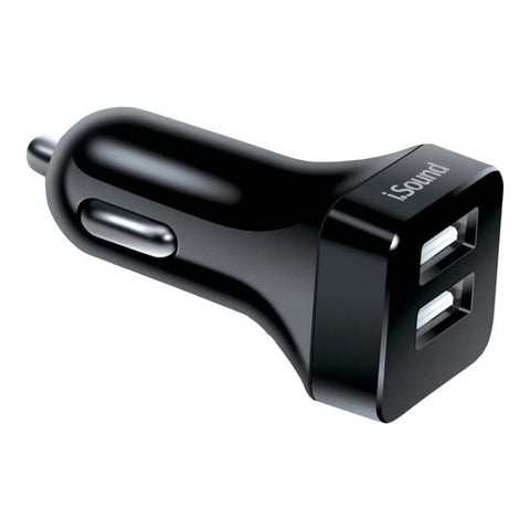 DREAMGERA - 2.4 AMP DUAL USB CAR CHARGER - BLACK