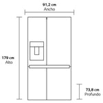 Refrigerador LG | 22 pies cúbicos | Side by Side | Moist Balance Crisper™ | Compresor Lineal Inverter | Platino Plata