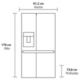 Refrigerador LG | 22 pies cúbicos | Side by Side | Moist Balance Crisper™ | Compresor Lineal Inverter | Platino Plata