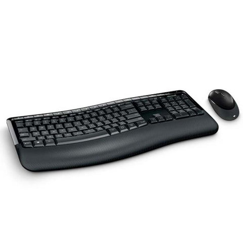 Microsoft 5050 | Escritorio inalámbrico Comfort | Combo de Teclado y Mouse | Negro