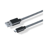 Marca: DREAMGEAR, CABLES CARGADORES Y BATERÍAS, Cable MicroUSB iSound Braided de 10 pies - Negro