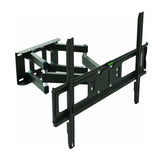 MUEBLE DE TV CON BRAZO DE METAL Y VIDRIO 3 NIVELES PARA TV DE 32 A 65 SOPORTA HASTA 50KG