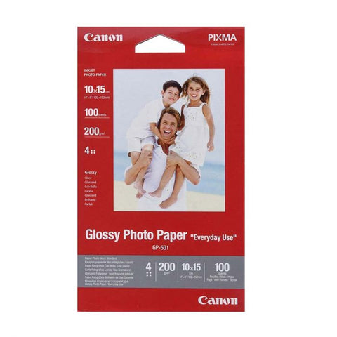 Marca: CANON, CONSUMIBLES PARA IMPRESIÓN, Papel Fotográfico Brillante 10 X 15 Cm 100 Hojas Canon - Blanco