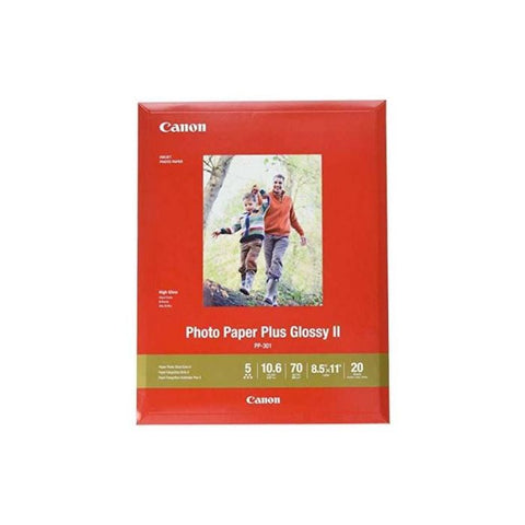 Marca: CANON, CONSUMIBLES PARA IMPRESIÓN, Papel fotográfico Canon PP-301 Plus Glossy II (8.5 x 11 ") - Blanco