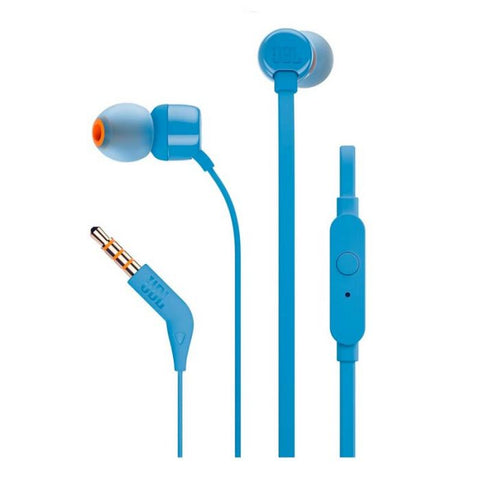 Marca: JBL, AUDIFONOS ALÁMBRICOS, JBL T110 BLUE IN EAR HEADPHONES ONEBUTTON REMOTE FLAT CABLE