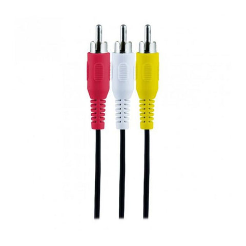 Cable de audio / video compuesto Jasco de 6 pies, conectores tipo RCA, negro