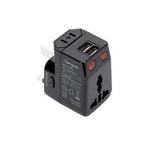 Targus | Kit De Adaptador Mundial Con 2 Puertos USB | Negro