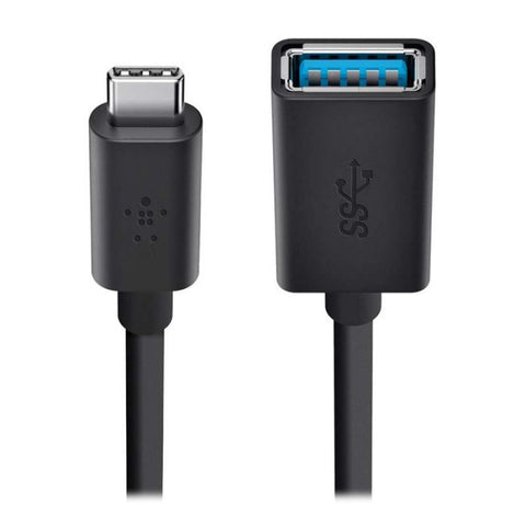 Marca: BELKIN, CABLES Y ADAPTADORES PC, ADAPTADOR USB-A A USB-C - BELKIN F2CU036BTBLK