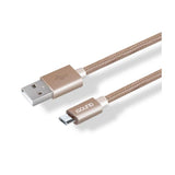 DREAMGEAR - CABLE DE CARGA Y SINCRONIZACIÓN MICRO-USB TRENZADO DE 10 PIES - ORO
