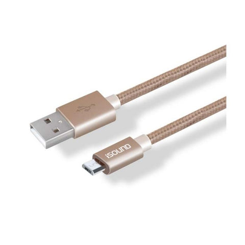 DREAMGEAR - CABLE DE CARGA Y SINCRONIZACIÓN MICRO-USB TRENZADO DE 10 PIES - ORO
